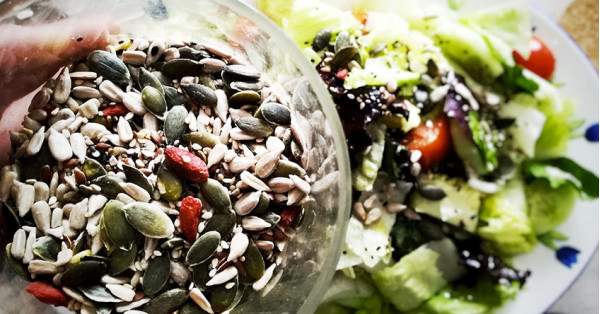 Mix of seeds for salads