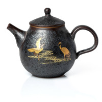 Teapot and cups set -Golden Heron-
