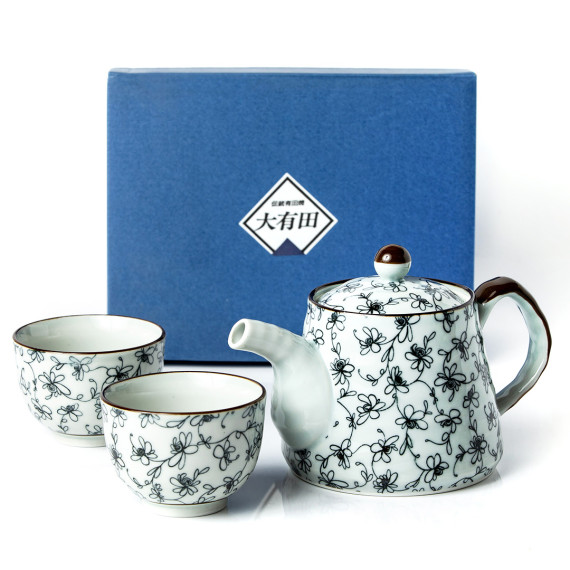 Tee-Set mit 2 japanischen Tassen Jiro
