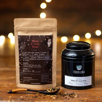 Cálido y acogedor xmas -té negro de Navidad-