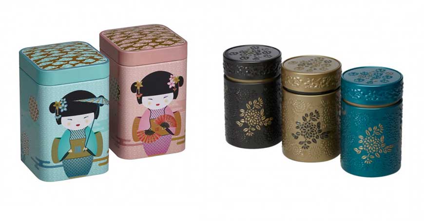scatole per conservare tisane e tè